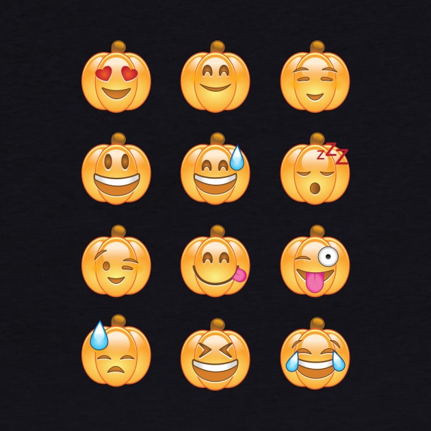 Halloween Pumpkin Emojis by halegrafx